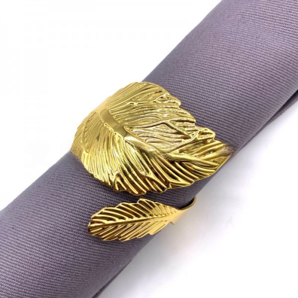  Пръстени за салфетки 6 бр. Golden Leaf G0304