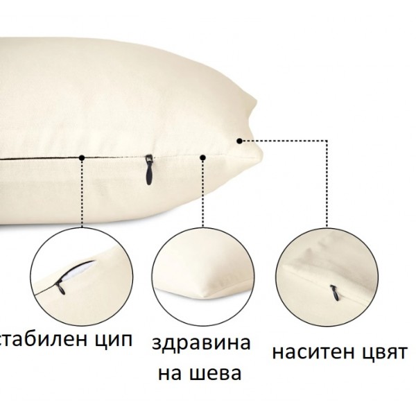 Декоративни калъфки за възглавници екрю  два броя