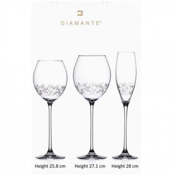 Луксозни чаши за шампанско Diamante 601019
