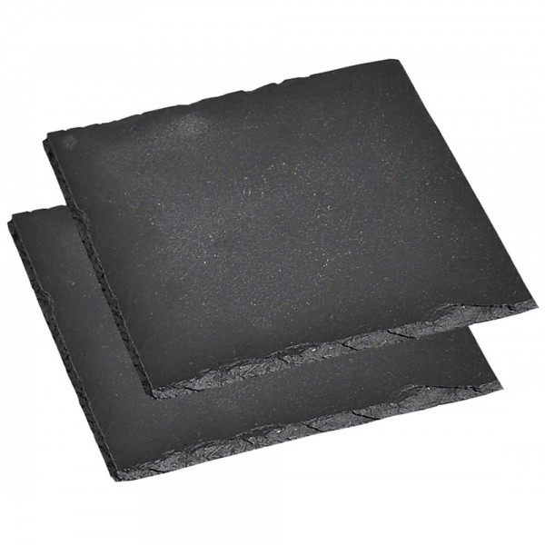 Комплект дъски за сервиране от слейт 20 × 20 см, 2 бр.