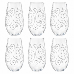 Чаши за вода Бохемия Viola Decor 350 мл