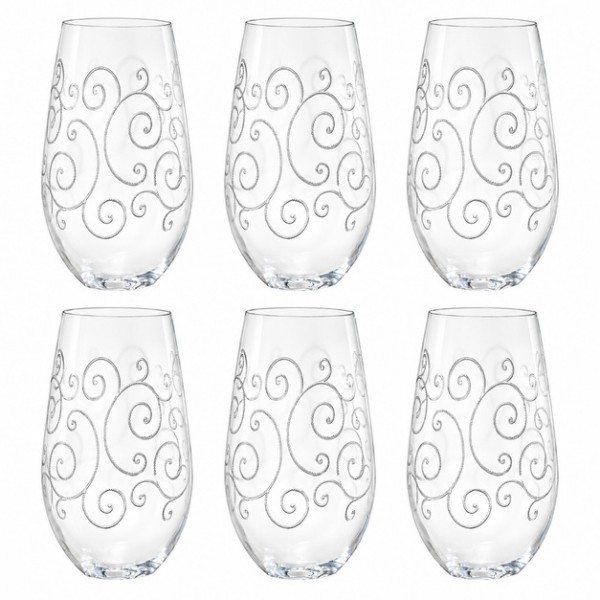 Чаши за вода Бохемия Viola Decor 350 мл