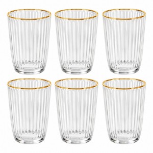Чаши за вода Splendid Gold Rim 400 мл