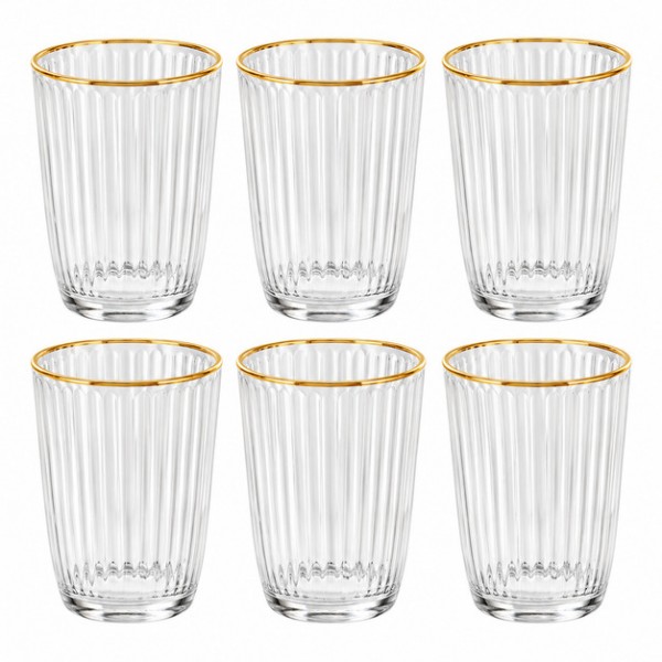 Чаши за вода Splendid Gold Rim 400 мл