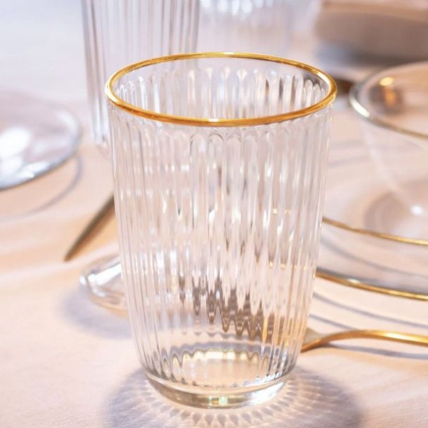 Чаши за вода Splendid Gold Rim 400 мл