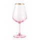 Чаши за вино Harmony Pink Gold Rim 490 мл