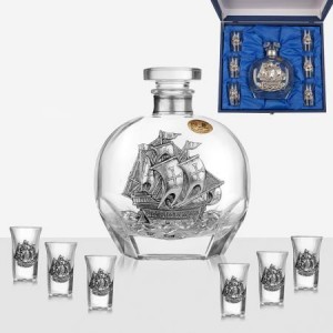 Комплект Бутилка и чаши за ракия, F&D Portugal, 32004